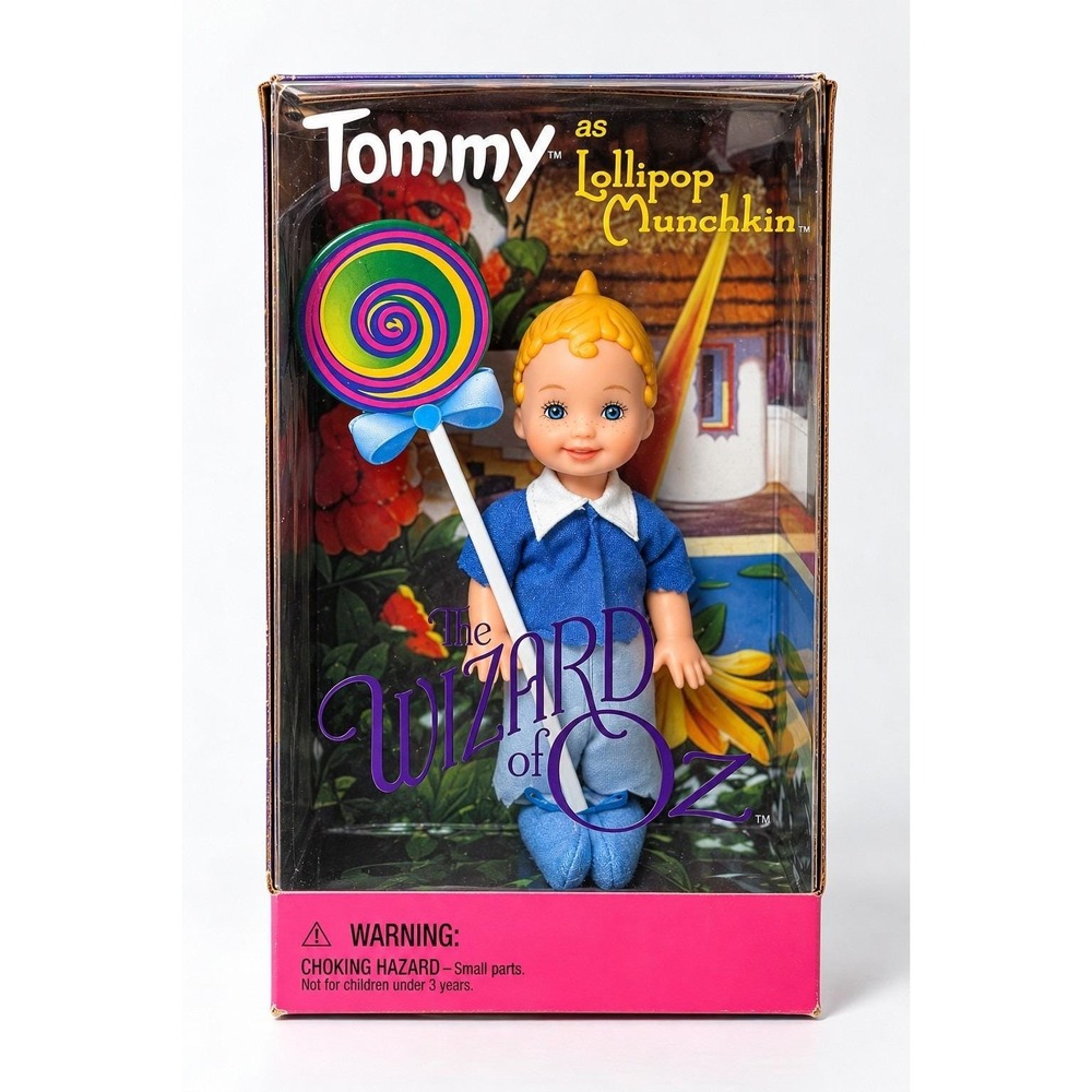1999 Mattel Wizard of Oz Tommy Lollipop Munchkin Doll #25819 New in Box